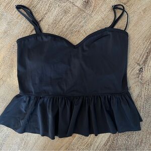 Kortni Jeane women's black peplum top Medium